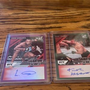 Leon Edwards purple signature series also a Tank Abbott an a Damian Maia